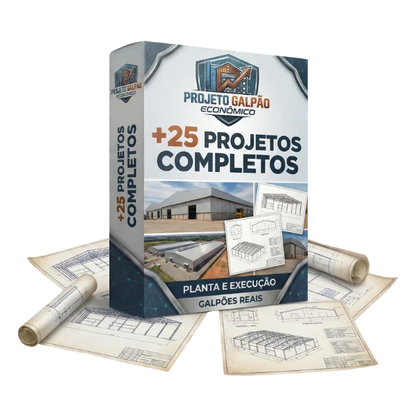 Projeto Galpão Econômico - +25 Projetos Completos