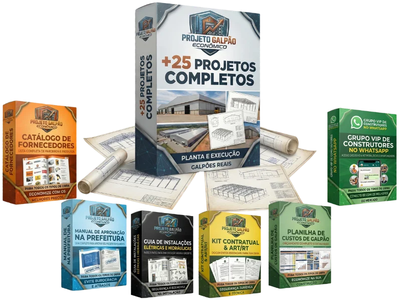Projeto Galpão Econômico - Plano Premium com todos os bônus